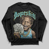 Jordan 11 Retro Gamma Blue (2025) DopeSkill Long Sleeve T-Shirt Money Loves Me Graphic Streetwear - Black