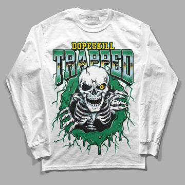 Jordan 5 “Lucky Green” DopeSkill Long Sleeve T-Shirt Trapped Halloween Graphic Streetwear - White