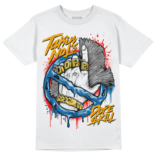 Jordan 4 Retro GS 'Messy Room' DopeSkill T-Shirt Takin No L's Graphic Streetwear - White