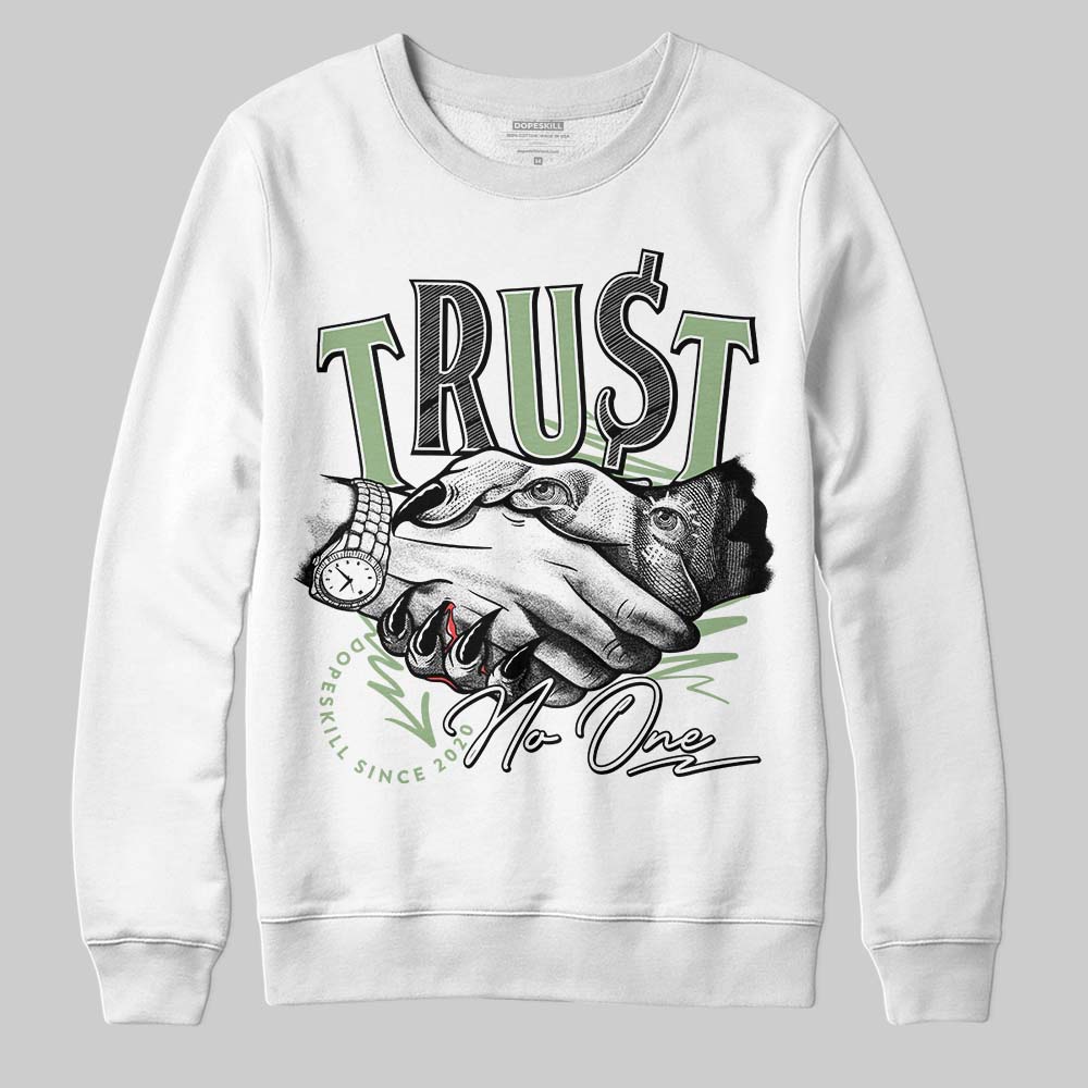 Jordan 4 Retro “Seafoam” DopeSkill Sweatshirt Trust No One Graphic Streetwear - White