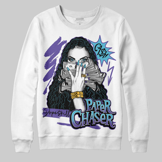 Jordan 8 Retro 'Aqua' 2025 DopeSkill Sweatshirt NPC Graphic Streetwear - White