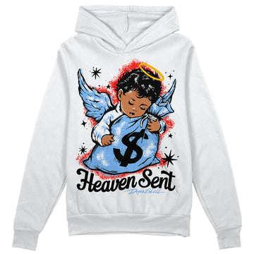 Jordan 9 Powder Blue DopeSkill Hoodie Sweatshirt Heaven Sent Graphic Streetwear - WHite