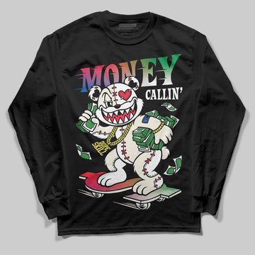 Jordan 11 Retro 285 Atlanta DopeSkill Long Sleeve T-Shirt Money Callin' Graphic Streetwear - Black