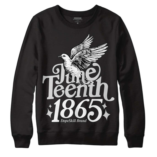 Dunk Low ‘Pure Platinum’ DopeSkill Sweatshirt Juneteenth 1865 Graphic Streetwear - Black