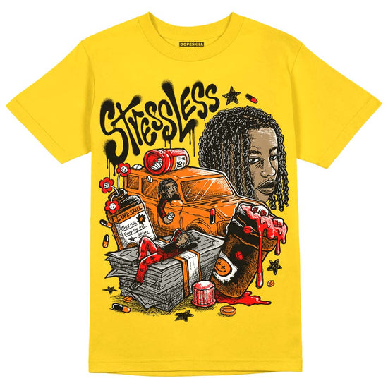 Jordan 4 Thunder DopeSkill T-Shirt Stressless Graphic Streetwear - Tour Yellow