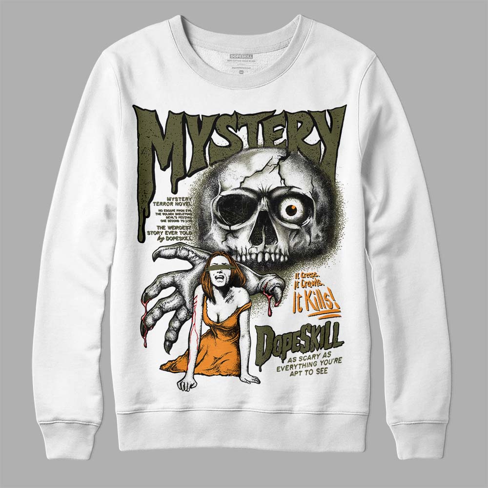 Jordan 5 "Olive" DopeSkill Sweatshirt Mystery Ghostly Grasp Graphic Streetwear - White