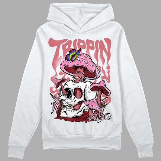 Valentine's Day Collection DopeSkill Hoodie Sweatshirt Trippin Graphic Streetwear - White 