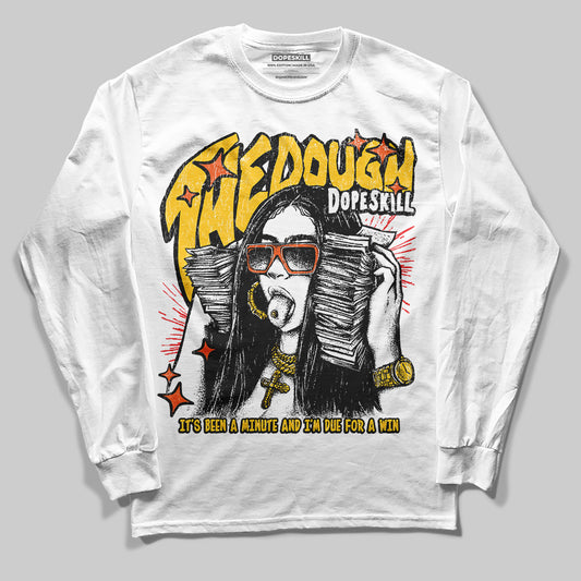 Yellow Sneakers DopeSkill Long Sleeve T-Shirt The Dough Graphic Streetwear - White