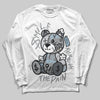 Jordan 5 Retro Wolf Grey (2026) DopeSkill Long Sleeve T-Shirt Smile Through The Pain Graphic Streetwear - White