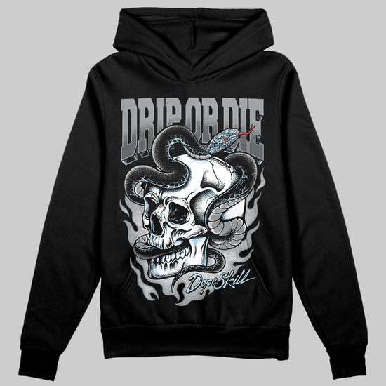 Jordan 5 Retro Wolf Grey (2026) DopeSkill Hoodie Sweatshirt Drip or Die Graphic Streetwear - Black