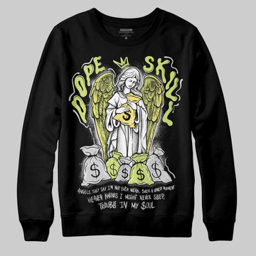 Jordan 4 GS “Light Lemon Twist” DopeSkill Sweatshirt Angels Graphic Streetwear - Black