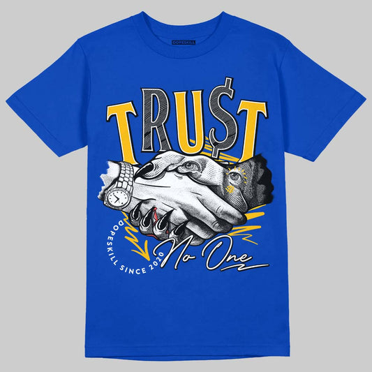 Royal Blue Sneakers DopeSkill Royal Blue T-shirt Trust No One Graphic Streetwear