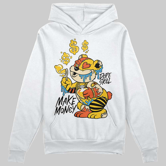 Yellow Sneakers DopeSkill Hoodie Sweatshirt Make Money Graphic Streetwear - White