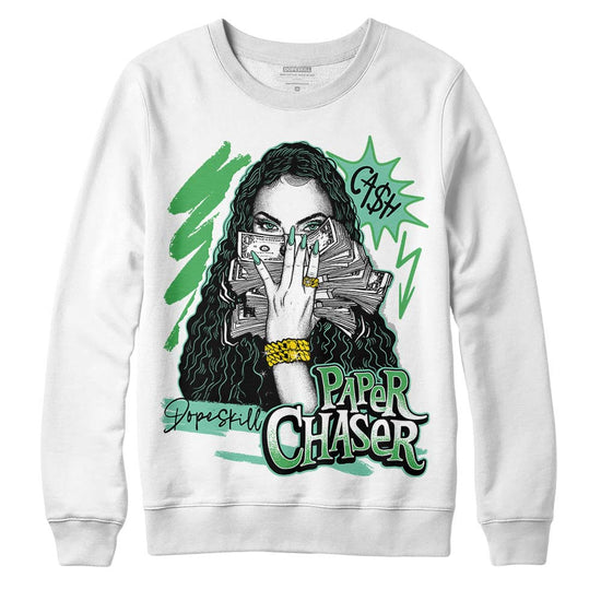 Jordan 1 High OG Green Glow DopeSkill Sweatshirt NPC Graphic Streetwear - White 