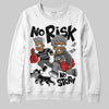 Jordan 10 Retro Shadow (2025) DopeSkill Sweatshirt No Risk No Story Graphic Streetwear - White