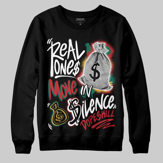Jordan 3 Mexico 'El Vuelo' DopeSkill Sweatshirt Real Ones Move In Silence Graphic Streetwear - Black
