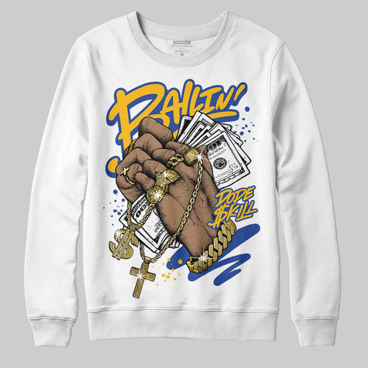 Royal Blue Sneakers DopeSkill Sweatshirt Always Ballin' Graphic Streetwear - White
