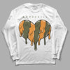 Jordan 5 "Olive" DopeSkill Long Sleeve T-Shirt Slime Drip Heart Graphic Streetwear - White