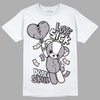 Jordan 2 Cement Grey DopeSkill T-Shirt Love Sick Graphic Streetwear - White