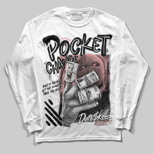 Harris Tweed x Wmns Dunk Low 'Black Phantom' DopeSkill Long Sleeve T-Shirt Pocket Change Graphic Streetwear - White