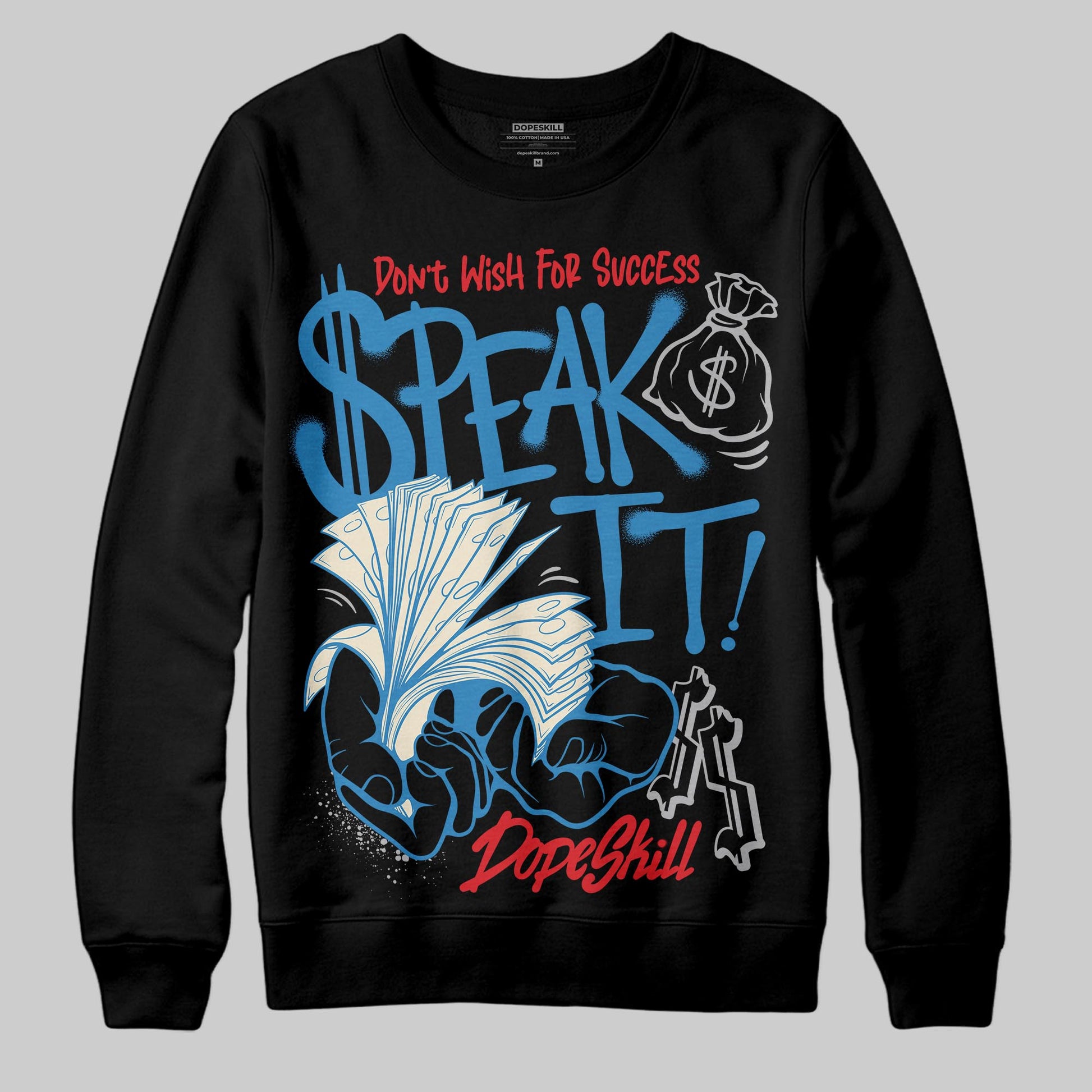 Jordan 3 Retro OG Rare Air DopeSkill Sweatshirt Speak It Graphic Streetwear - Black