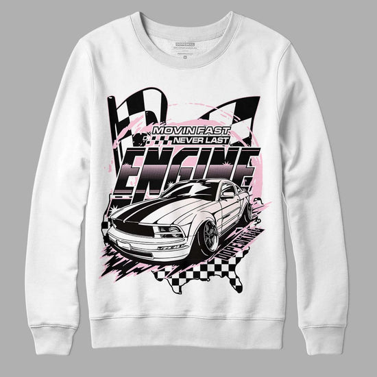 Dunk Low LX Pink Foam DopeSkill Sweatshirt ENGINE Tshirt Graphic Streetwear - White