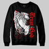 Jordan 1 Retro High OG "Satin Bred" DopeSkill Sweatshirt Trust God Graphic Streetwear  - Black