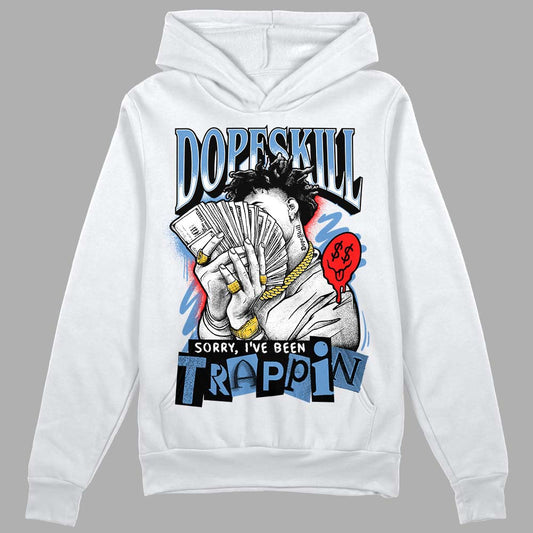 Dunk Low Retro White Polar Blue DopeSkill Hoodie Sweatshirt Sneakerhead BEAR Graphic Streetwear - White 