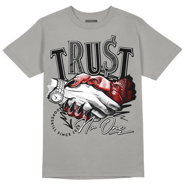 Jordan 4 Retro 'Wet Cement' DopeSkill Grey T-shirt Trust No One Graphic Streetwear