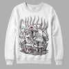 Jordan 2 Cement Grey DopeSkill Sweatshirt Chillin Graphic Streetwear - White