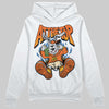 Orange, Black and White Sneakers DopeSkill Hoodie Sweatshirt At The Top Graphic Streetwear - White 