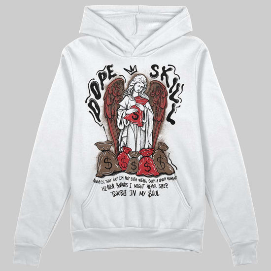 Jordan 9 'Olive' DopeSkill Hoodie Sweatshirt Angels Graphic Streetwear - White 