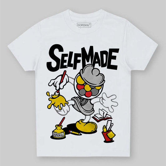Grey Sneakers DopeSkill Toddler Kids T-shirt Self Made Graphic Streetwear - White