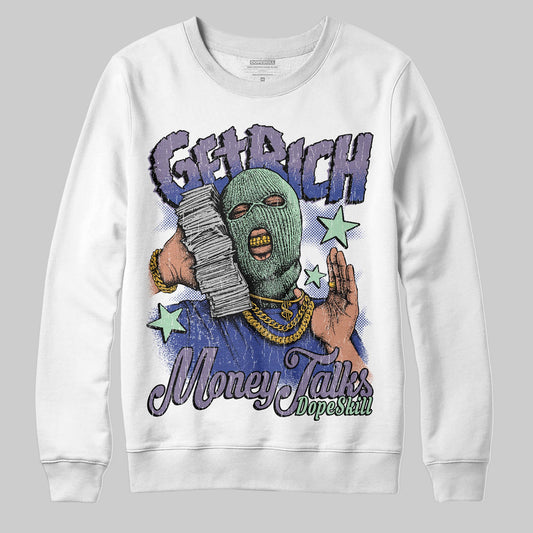 Jordan 1 Retro Low OG Zion Williamson Voodoo Alternate DopeSkill Sweatshirt Get Rich Graphic Streetwear - White