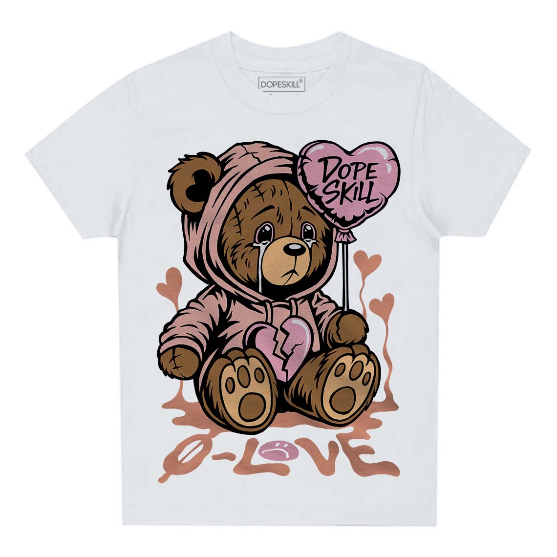 Jordan 11 Low “Legend Pink” DopeSkill Toddler Kids T-shirt Broken Bear Graphic Streetwear - White 