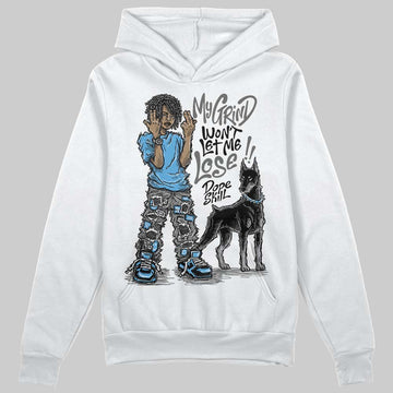 Grey Sneakers DopeSkill Hoodie Sweatshirt My Grind Won't Let Me Lose Graphic Streetwear - White