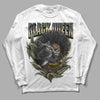 Jordan 4 Retro SE Craft Medium Olive DopeSkill Long Sleeve T-Shirt New Black Queen Graphic Streetwear - White