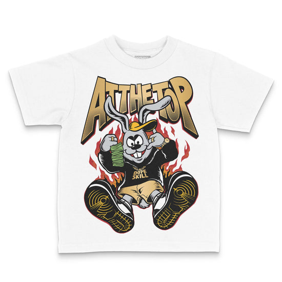 Jordan 12 Retro 'Taxi' 2025 DopeSkill Toddler Kids T-shirt At The Top Graphic Streetwear - White 