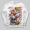 Nigel Sylvester x Air Jordan 4 ‘Brick by Brick’ DopeSkill Long Sleeve T-Shirt Side Hustle Graphic Streetwear - White