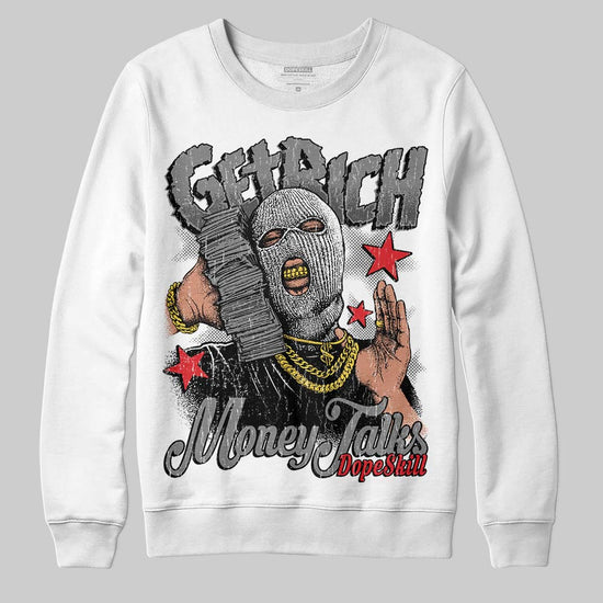 Jordan 10 Retro Shadow (2025) DopeSkill Sweatshirt Get Rich Graphic Streetwear - White