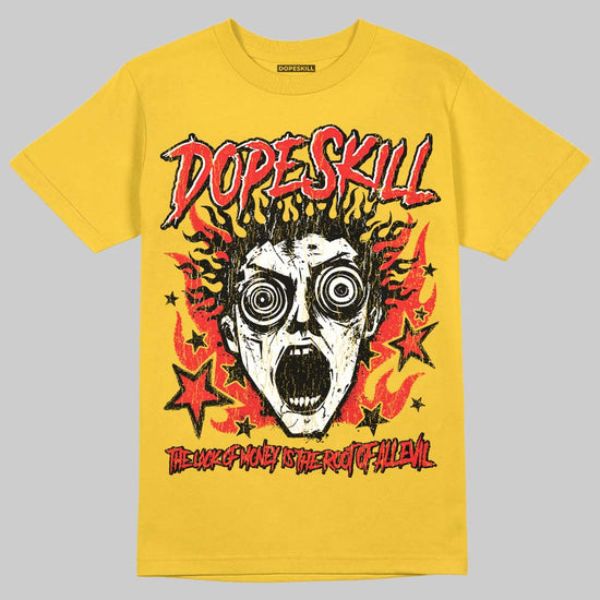 Yellow Sneakers DopeSkill T-Shirt Root of Evil Graphic Streetwear - Gold