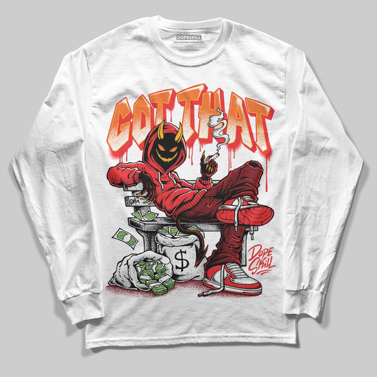 Red Sneakers DopeSkill Long Sleeve T-Shirt Got That Graphic Streetwear - White