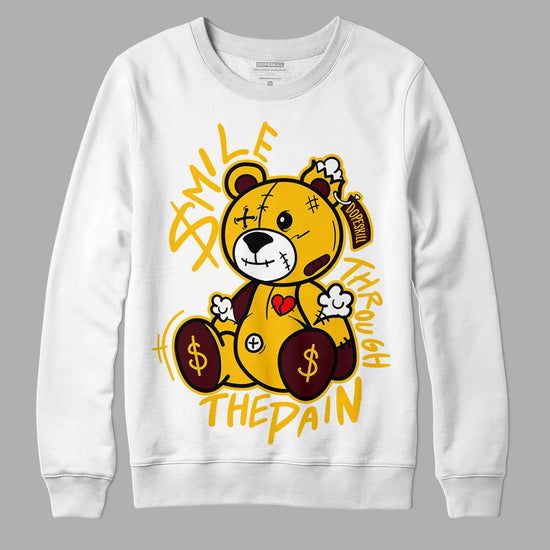 Dunk Yellow Bordeaux DopeSkill Sweatshirt BEAN Graphic Streetwear - White