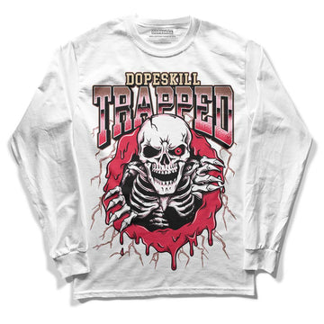 Dunk Low PRM Bacon DopeSkill Long Sleeve T-Shirt Trapped Halloween Graphic Streetwear - White