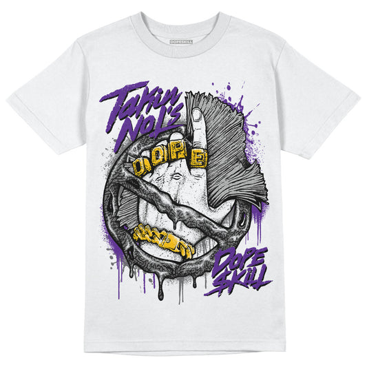 Jordan 3 Dark Iris DopeSkill T-Shirt Takin No L's Graphic Streetwear - White