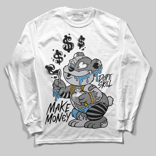 Grey Sneakers DopeSkill Long Sleeve T-Shirt Make Money Graphic Streetwear - White