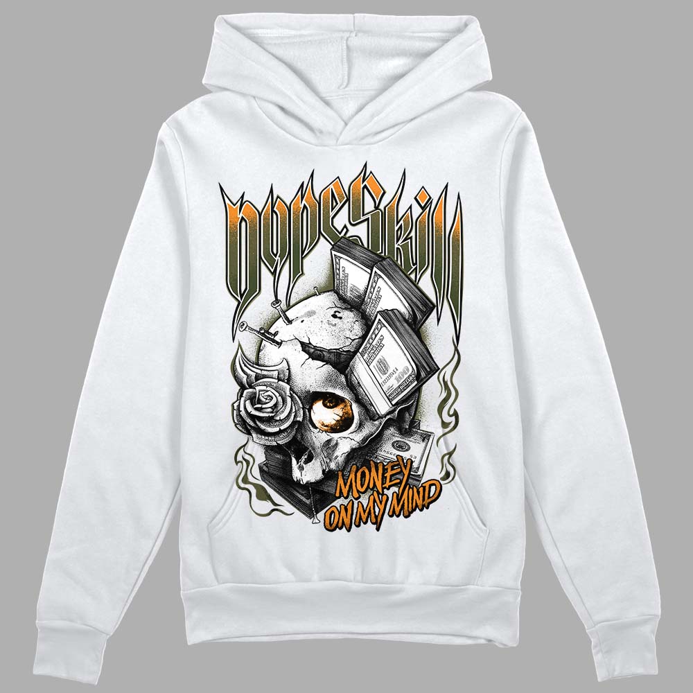 Jordan 5 "Olive" DopeSkill Hoodie Sweatshirt Money On My Mind Graphic Streetwear - White 