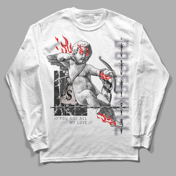 Jordan 2 Cement Grey DopeSkill Long Sleeve T-Shirt You Got All My Love Graphic Streetwear - White