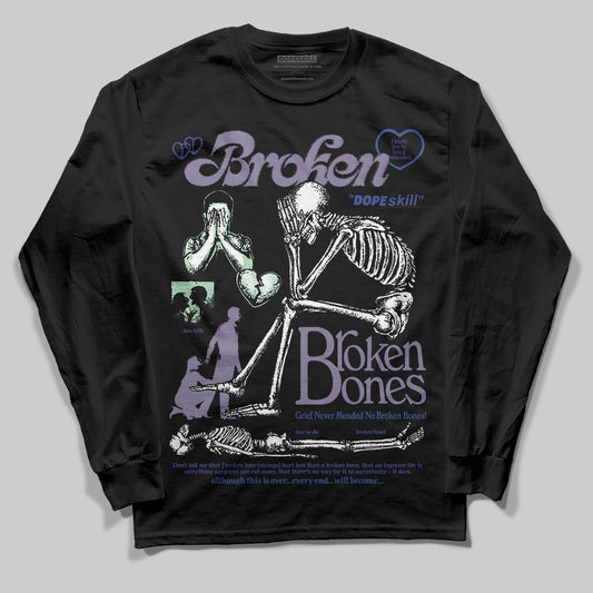 Jordan 1 Retro Low OG Zion Williamson Voodoo Alternate DopeSkill Long Sleeve T-Shirt Broken Bones Graphic Streetwear - Black
