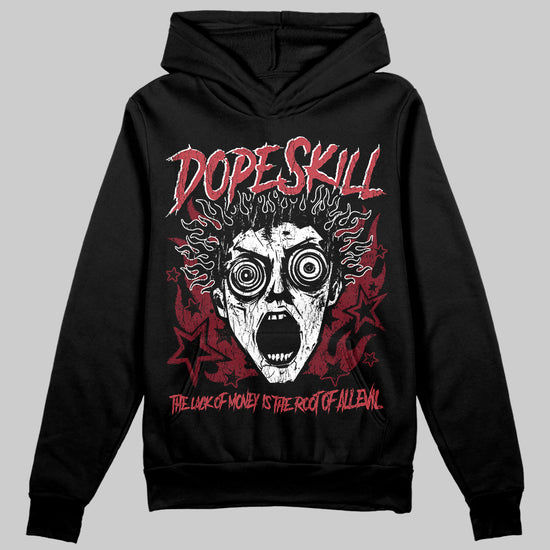 Jordan 4 “Sierra Red" DopeSkill Hoodie Sweatshirt Root of Evil Graphic Streetwear - black